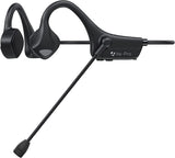 YouthWhisper Bone Conduction Bluetooth Headphones with mic, Open-Ear Headset with Boom Mic Noise Cancelling, Lightweight Comfort