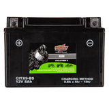 Interstate Batteries YTX9-BS 12V 8Ah Powersports Battery 130CCA AGM Rechargeable Replacement for BMW, Honda, Kawasaki Motorcycle