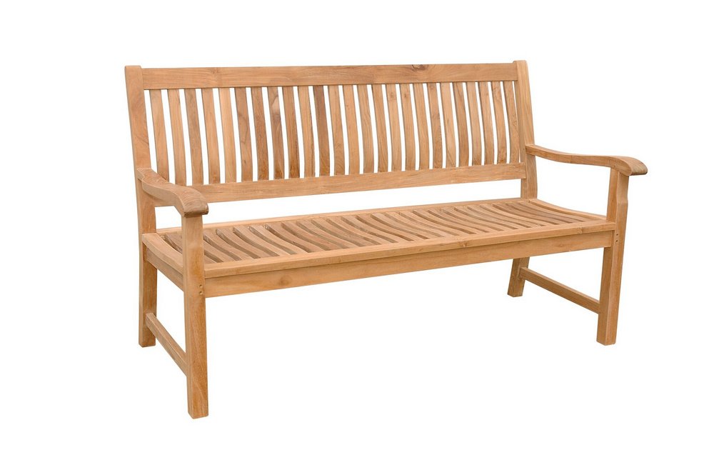 Anderson Collections Del-Amo Teak Garden Bench Fabric : Without Cushion