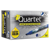 Quartet EnduraGlide Dry Erase Marker, Chisel Tip, Blue, Dozen