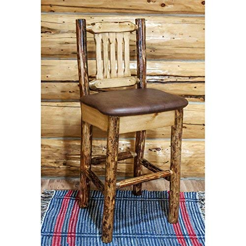 Montana Woodworks Glacier Country Collection Barstool With Back
