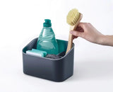 Divik Kitchen Sink Organizer MultiCompartment Sponge, Soap, Brush and Scrubber Holder Caddy with Drain Tray for Dishwashing A