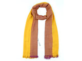 Cashmere Craft Viscose Men/Women Summer Winter Neck Wrap Headscarf Yellow Stole Scarf (Size:70 * 180Cms)