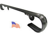 Kenosha Iron 5 Ft Wrought Iron Handrail Railing, Wall Mounted 4-5 Steps Metal Handrails for Outdoor-Indoor Stairs, Made in Ameri