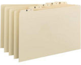 Smead Heavyweight Guides, 1/5Cut Tab (AZ), Legal Size, Manila, Set of 25 (52176)