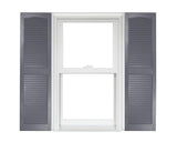 Homeside Raised Panel Vinyl Shutters (1 Pair)- 12 x 55 - Gray