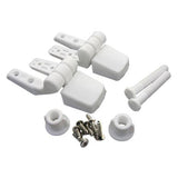 LASCO 141039 White Plastic Toilet Seat Hinge with Bolts and Nuts, Top Tightening, Fits Bemis Brand