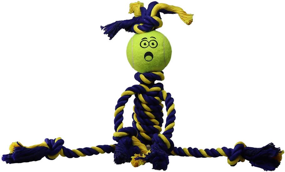 PetSport Twisted Chews Extremely Durable Rope Tug Dog Toys Great for Heavy Chewers and Teething Puppies (Mini Braided Rope Rasta