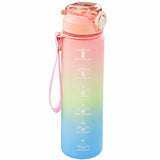 Dwarakesh Enterprises Large Size 1000 ml Motivational Time Marker Water Bottle Leakproof, BPAFree, Reusable for Gym, Sports,