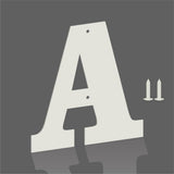 3 4 5 6 8 10 12 White Metal Letters, Metal House Address Letters and Numbers for Outside Signs, Outdoor Mailbox Numbers, for Doo