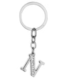 Caristo English Alphabet Letter N (Kc3) Silver Metal Name Keychain For Car Bike Men Women Kids