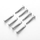 #14 x 1-1/4 (50 Pack) Flat Head Sheet Metal Screws Self-Tapping Screw Phillips Head Self Drilling Screws, 410 Stainless Steel