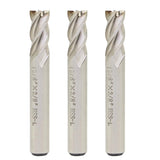 3PCS End Mill Set 3/8 Cutting Dia 3/8 Shank 4 Flute HSS End Mill Drill Bit, CNC End Milling Cutter for Wood, Aluminum, Steel, Ti