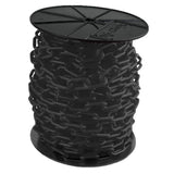 Mr. Chain Plastic Barrier Chain Reel, Black, 2Inch Link Diameter, 125Foot Length (50103)