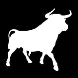 Bull Silhouette 6 Vinyl Sticker Car Decal (6 Black)