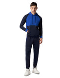 FYLTR Men's Colourblock Hoodie & Jogger Casual Co-ord Set - Raglan Sleeve Detail | Utility Side Pockets | Full Sleeve,Vainly Navy