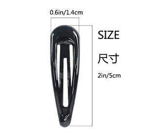 30,60 80 Pack Black 2 Inch Women Metal Snap Hair Clips Accessories No Slip Hair Barrettes Girls Women Hair Accessories (Black-1