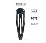 30,60 80 Pack Black 2 Inch Women Metal Snap Hair Clips Accessories No Slip Hair Barrettes Girls Women Hair Accessories (Black-1