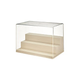 Display Case for Minifigures Action Figures Blocks, Display Box for PopMart Sonny Angel Figures with Three Layers of Stairs, Gif