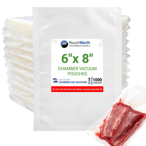 1,000 Pcs Clear 6' X 8', 3 Mil Vacuum Chamber Bags Great For Food Vac Storage,Vacuum Sealer Bags