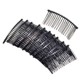 ATORSE 4x10pcs Metal Hair Comb Slide Side Combs Pin Hair Clips DIY Hair Findings