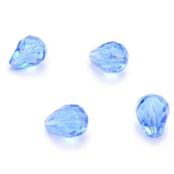 50pcs Adabele Austrian 10mm Faceted Teardrop Crystal Beads Light Sapphire Blue Compatible with 5500 Swarovski Crystals Preciosa