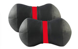 Carizo Car Neck Pillows Dumble Cushion Set Of 2 Black And Red