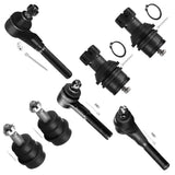 SCITOO 7pcs Suspension Kit - 3 Front Inner Outer Tie Rod End 4 Upper Lower Ball Joint 1991-2001 for Jeep for Cherokee 1993-1998 