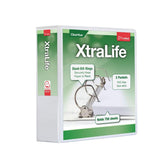 Cardinal XtraLife Locking SlantD Ring Binder, 3 Rings, 52% Recycled, White