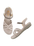 Shoetopia Women'S Snd-1080 Grey Flat Sandal-8 Kids Uk (Snd-1080-Grey)-Eu41,Grey,8,B0D8QF23TV