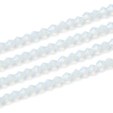 2000pcs Czech Faceted Bicone Crystal 4mm (0.16 Inch) Small Glass Beads Spacer Bulk White Opal
