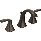 Moen Voss OilRubbed Bronze TwoHandle Widespread 3Hole HighArc Lavatory Faucet with Vanity Drain Assembly for Bathroom Sink, 