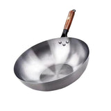 MYADDICTION Nonstick Wok Sauce Pan Gas Cooking Pot Omelet Pan with Wooden Handle Wok Pan 36cm Without Ear