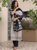 Libas Women'S Silk Blend Kurta Set (36987_Grey Grey S