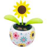 Sunflower Solar Dancing Flower Solar Dancing Solar Toys, Solar Powered Swinging Animated Dancer Toy Office Desk Car Decoration f
