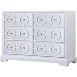Elegant Decor Modern 6 Drawer 48 Dresser In Hand Painted White