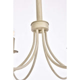 Living District Brielle 6-Light Mid-Century Metal Pendant In Weathered Dove
