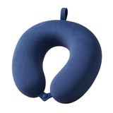 Bless Berries Blue Travel Neck Pillow For Travelling, Memory Foam U Shaped Neck Pillow For Airplane Flight Car Office Home, Soft