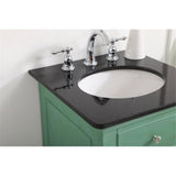 Elegant Decor Otto 19 Contemporary Solid Wood Single Bathroom Vanity In Mint