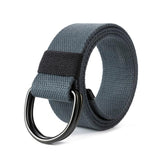 Elaccent Canvas Belt For Men | Black Double DRing Buckle Tactical Web Belt | Military Style Durable Adjustable Belt