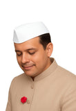 Atabz White Gandhi Topi Nehru Cap Traditional Pooja Caps For Present In Functions Politician Topi Cotton Pack Of 1