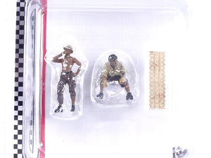 '4X4 Mechanics'' 2 Piece Diecast Figure Set 1 For 1/43 Scale Models By American Diorama