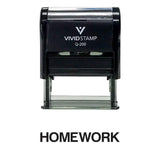 Homework Teacher Self Inking Rubber Stamp (Black Ink) Medium