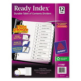 Avery Index Dividers, Classic, 81/2x11, 112 Tab, 1/ST, BK/WE
