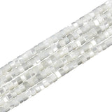 160pcs 4x2mm Natural Mother of Pearl Shell Heishi Disc Flat-Rondelle Spacer White MOP Loose Beads for Jewelry Making 15 Inch
