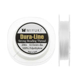 Miyuki DuraLine Braided Beading Thread, 18lb Test 0.15mm (0.006) Thick, 20 Meters, White