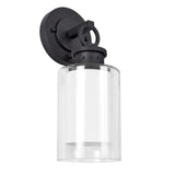 Design House 589010-BLK Hansen Modern Contemporary 1-Light Indoor/Outdoor Dimmable Wall Light w/Open Bottom Frosted Inner Clear 