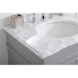 Elegant Decor Wesley 30 Steel And Solid Wood Single Bathroom Vanity Set In Gray