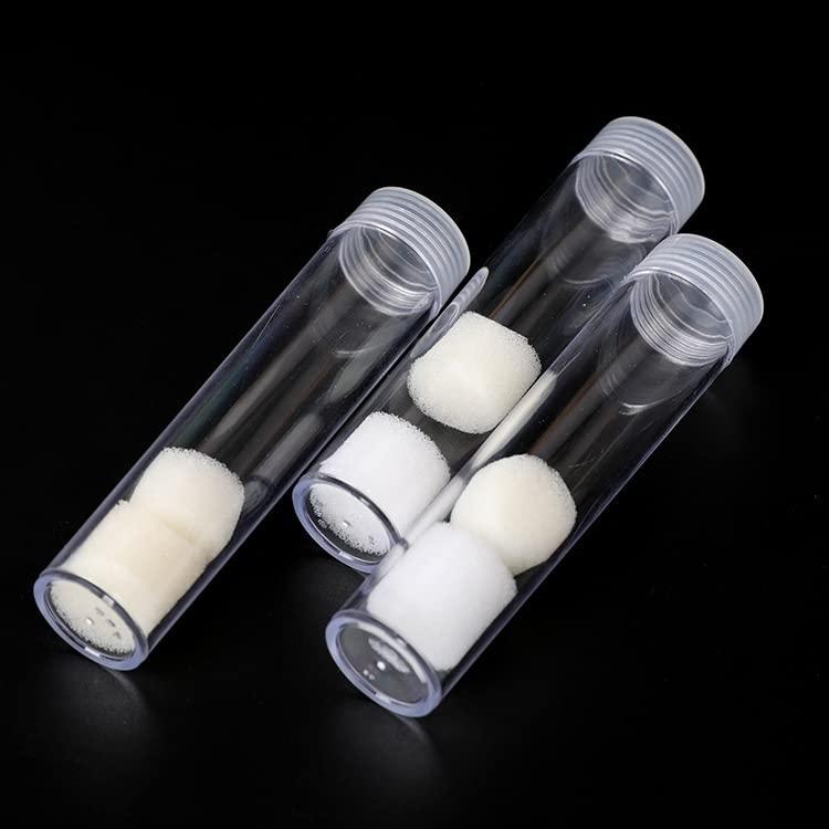 (10) Round Clear Plastic (Penny Cent) Size Coin Storage Tube Holders Screw on Lid