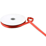 Homeford Picot Edge Double Face Satin Ribbon, 50Yard (3/8inch, Red)